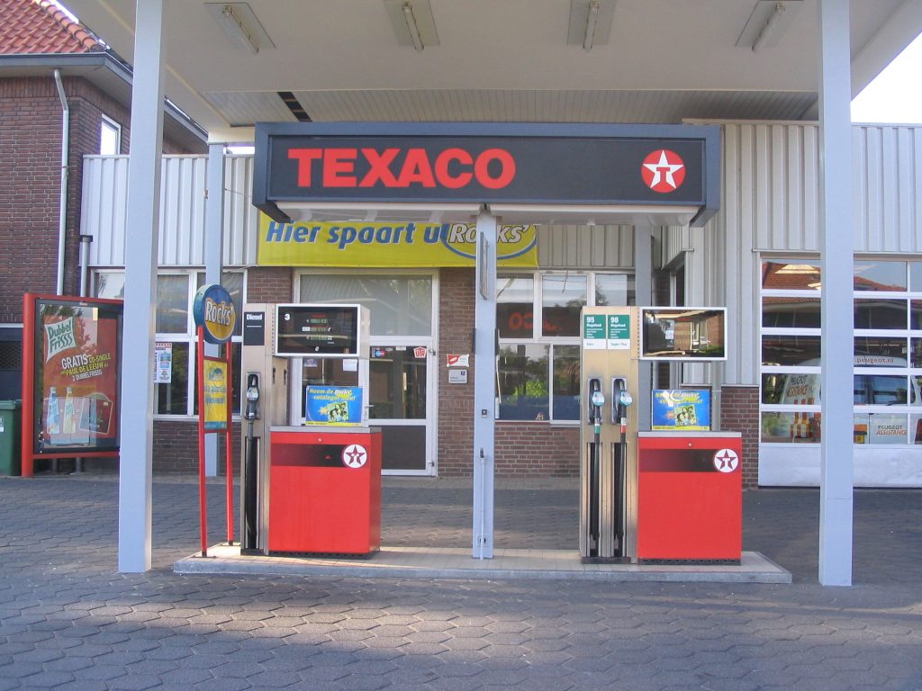 tankstation, benzinepomp, Texaco