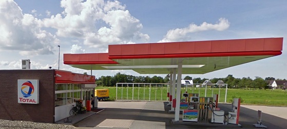 Total, tankstation, inbraak, tankshop