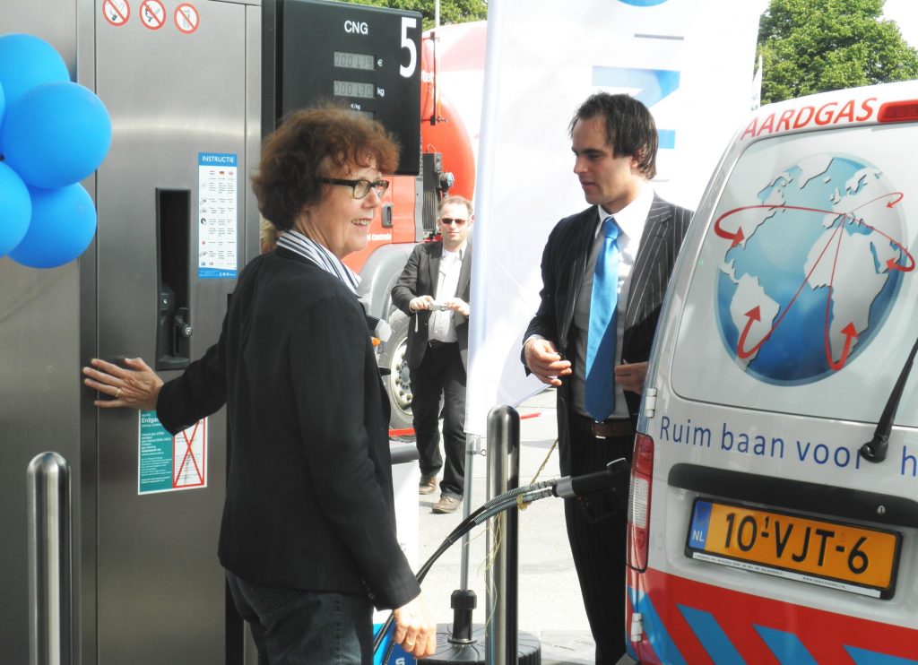 cng, aardgas tanken, opening gouda