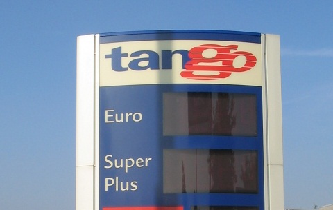 Tango, tankstation, prijzenbord