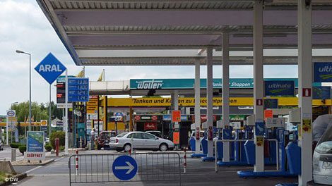 luxemburg, aral tankstation