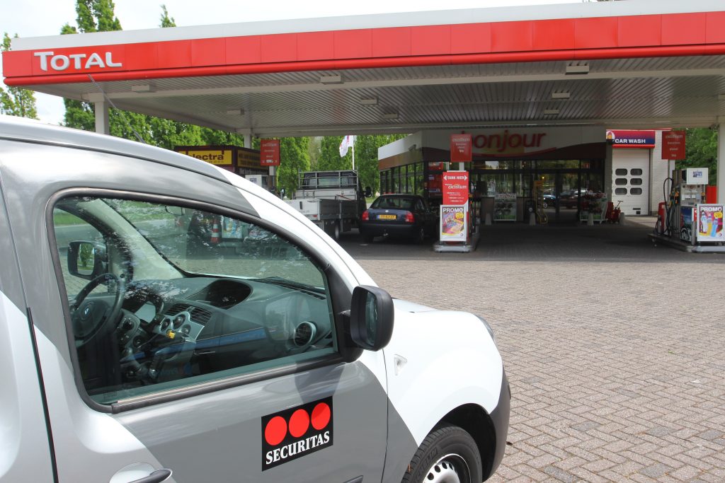 Total, tankstation, beveiliging, Securitas, Breda