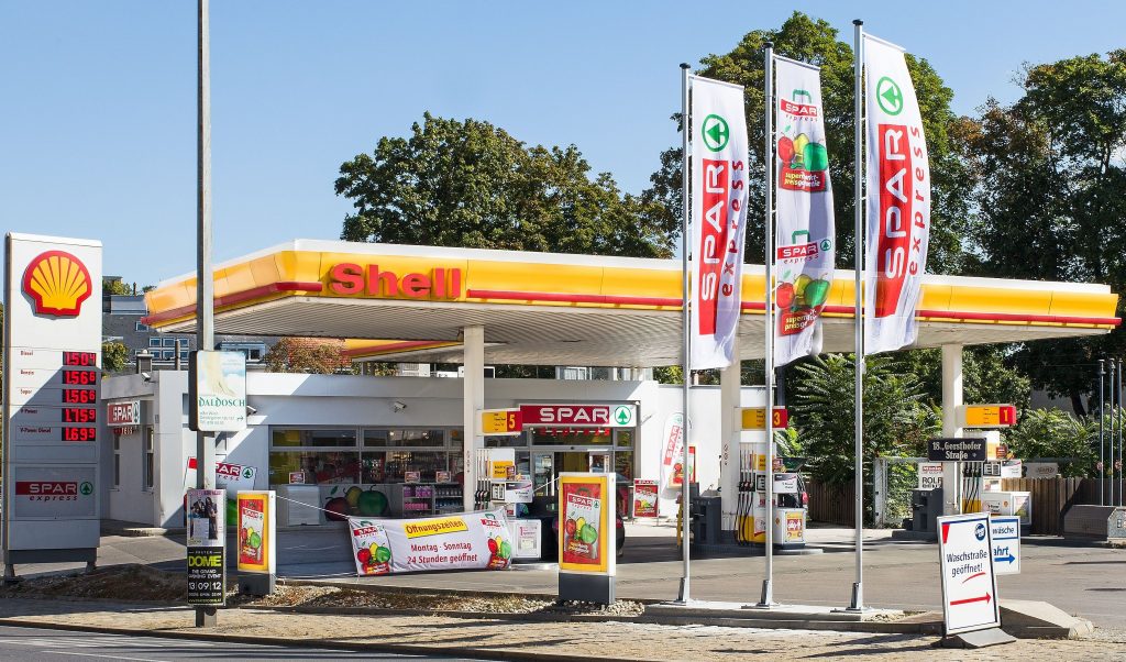 Spar, supermarkt, Shell, tankstation, Oostenrijk, shop