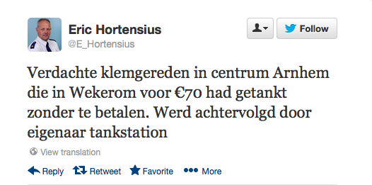 wijkagent, PvdA, tweet