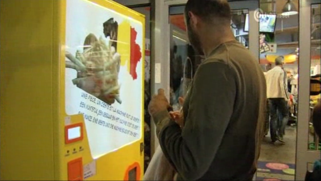 friet-automaat, België, supermarkt