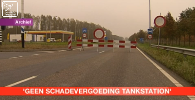 tankstation, afsluiting, schadevergoeding