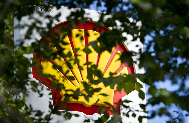 Shell logo prijspaal